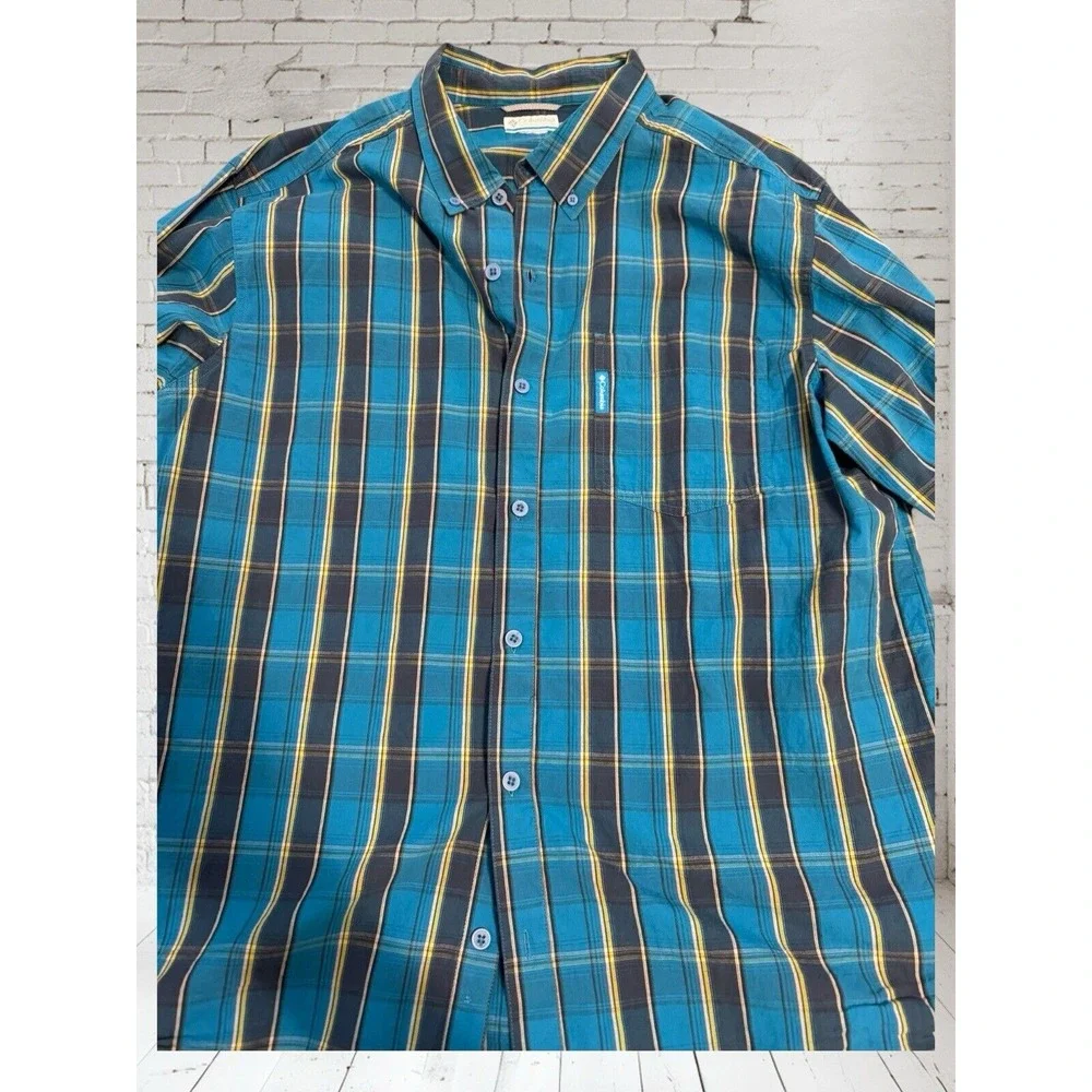 Men's Columbia Sportswear Co.‎ Long Sleeve Dress Shirt Button Up plaid Spring Xl - Picture 4 of 4